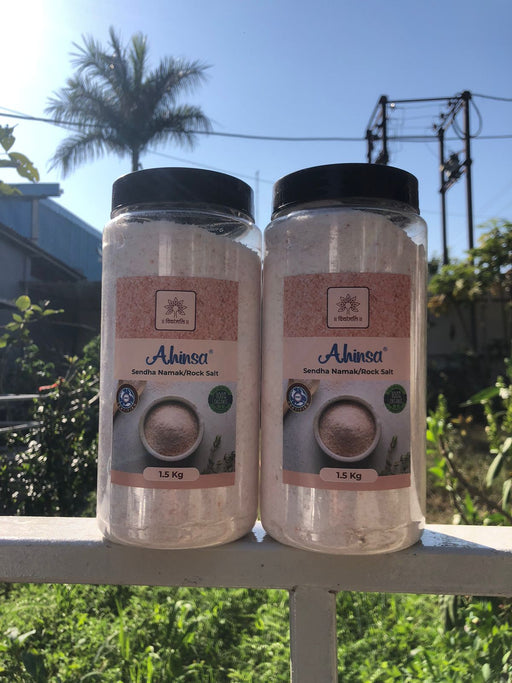 Ahinsa Sendha Namak Powder 1.5 KG  (PET JAR)