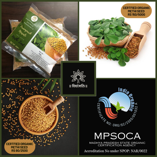 Organic Certified Fenugreek Seed / Methi Dana - 500 GM