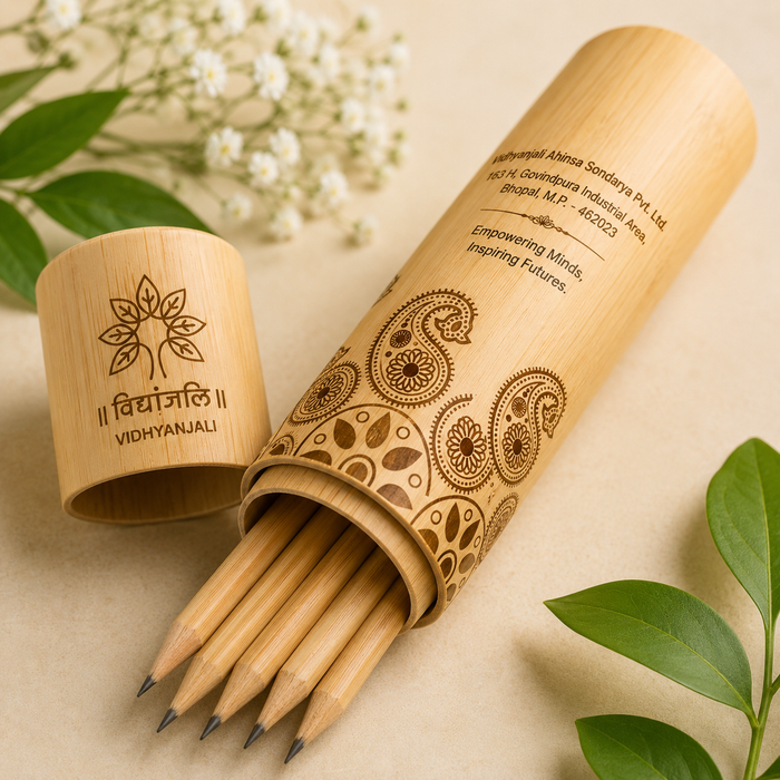 Bamboo Pencil Box (Pack of 10)