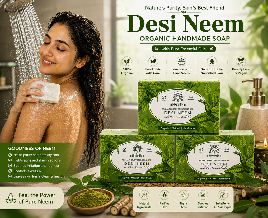 Desi Neem Soap (No Added Color) - 90G