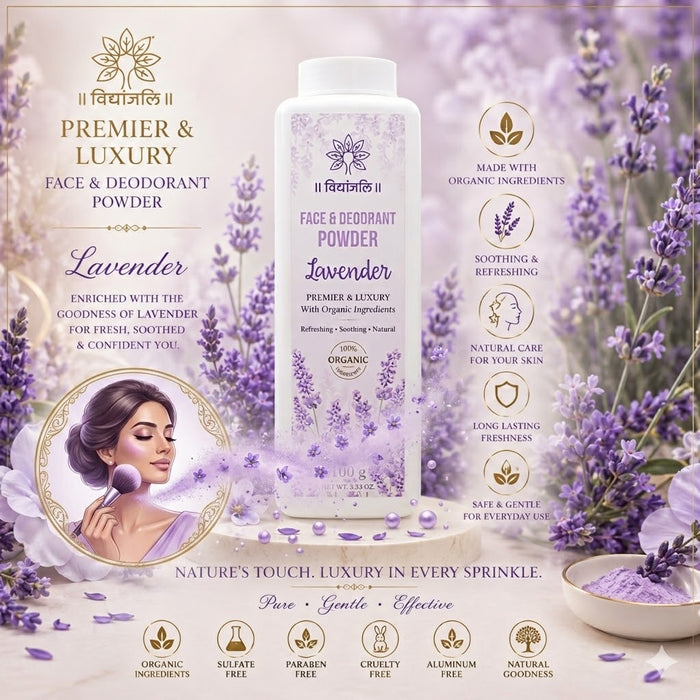 Lavender Face & Deodorant Powder - 100 G