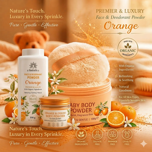 Orange Face & Deodorant Powder - 100 G