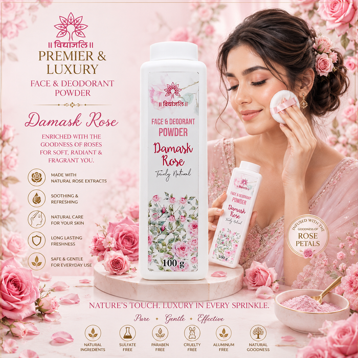 Rose Face & Deodorant Powder - 100 G