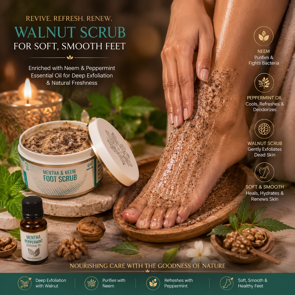 Mentha Neem Foot Scrub- 50 G/10 G